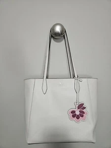 Kate Spade Large Zip Tote Shoulder Bag Cream PRE-OWNED - Picture 1 of 9