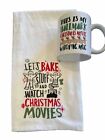 « Let's Bake Stuff & Watch Movies » serviette de cuisine et tasse films HALLMARK