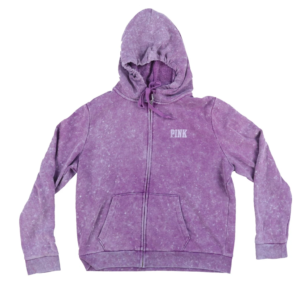 Victoria's Secret Rosa Sudadera con Capucha Ligera Cremallera Completa Sudadera Gráfico Logo Nuevo Foto 1 de 1