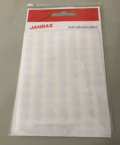 Janrax Pack Of 550 White Circular 8mm Sticky Labels