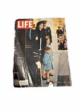 Vintage Life Magazine COVER ONLY  DECEMBER 6 1963 Jackie Kennedy Kids At Funeral