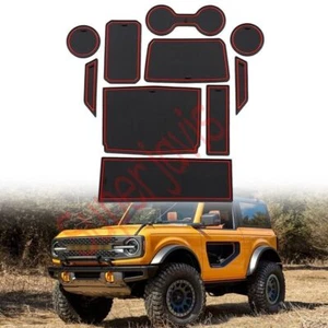 Interior Rubber Anti-Slip Door Groove Mats Gate Pad For Ford Bronco 2 Doors - Imagen 1 de 13