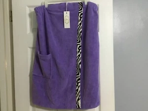 Zexxxy Women's Shower Body Wraps, Size XL Zebra Soft Plush Towel Dress - Picture 1 of 5