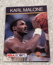 1990 NBA Hoops Collect-A-Book- Karl Malone Utah Jazz Forward # 5