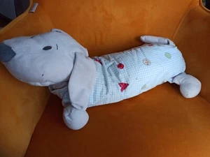 IKEA Fabler grauer Hund mit Anzug ausziehbar Schlappohren Plüschtier RARITÄT ALT - Bild 1 von 2