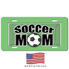 Soccer Mom vanity art aluminum license plate car truck SUV tag green