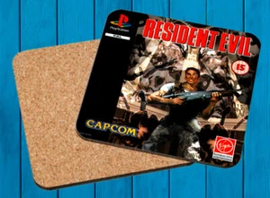 RESIDENT EVIL PLAYSTATION PSX POSAVASOS MADERA WOODEN COASTERS - Foto 1 di 1