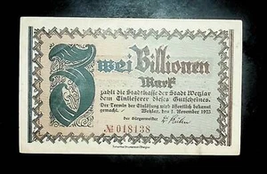 1923 Alemania WETZLAR 2 billones/2.000.000.000.000 de marcos - Imagen 1 de 2