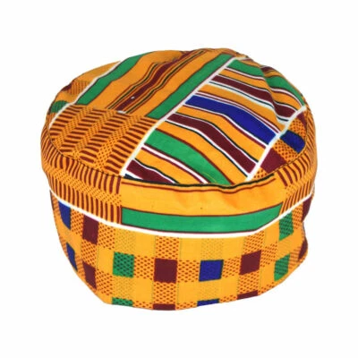 Sombrero Kente Kufi #5 | Gorra de moda con estampado africano para hombre con espalda elástica Foto 1 de 2