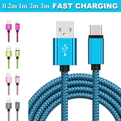 USB C Fast Charging Charger Cable For Samsung S8 S9 S10 S20 S21 Plus Type C Cord - Image 1 of 4