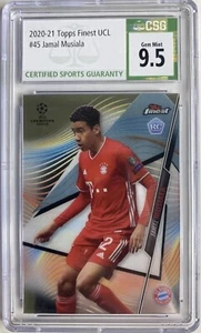 Topps Finest UCL 2020-21 Jamal Musiala #45 CSG 9,5 gema como nueva novato radiocontrol Bayern - Imagen 1 de 2