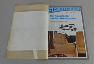 Prospekt / Broschüre Sportscraft Wohnmobil-Zubehör Stand 1989 - Bild 1 von 4