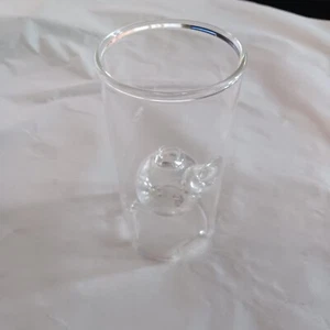 Hand Blown Glass By Wolford Glass Oil Lamp 6"x3"x3" In Excellent Shape, Wick & O - Picture 1 of 3