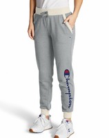 Champion Women Joggers Sweatpants Vertical Script Logo Powerblend Fleece Pockets