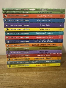 Diary of a Minecraft Zombie Books 1-14 + 16 + DIY Dairy By Zack Zombie - Picture 1 of 8