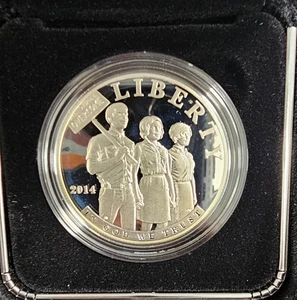 2014 CIVIL RIGHTS ACT OF 1964 PROOF SILVER DOLLAR COIN - Picture 1 of 3