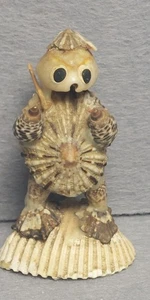 Vtg Miniature Figure Made from Shells Figurine Made In Japan - Picture 1 of 5