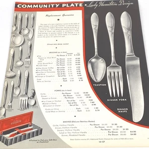 Oneida Community Plate King Cedric & Lady Hamilton Unique Catalog Ad From 1936 - Picture 1 of 2