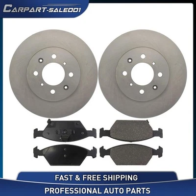 Kit de pastillas de freno de cerámica con rotores de disco delanteros de 10,31" para Honda City Fit 2010-2014 1,5 L Foto 1 de 4