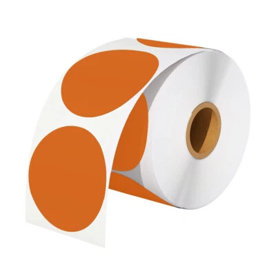 Etiqueta Térmica Directa Círculo Autoadhesivo Etiqueta Nombre Etiqueta Impermeable Rollo Adhesivo Foto 1 de 4