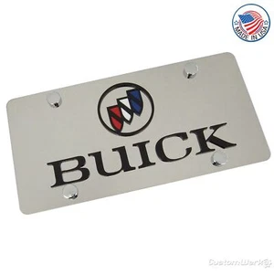 Buick Dual Logo License Plate (Chrome) - Picture 1 of 4