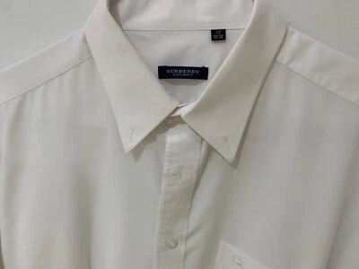Camisa de vestir Burberry Chaplin popelina para hombre puño francés abotonada en blanco liso Foto 1 de 4