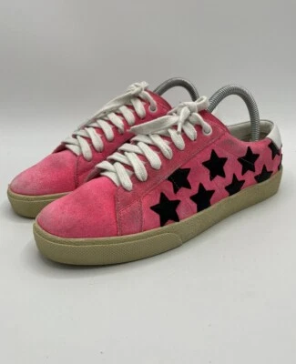 Saint Laurent Ladies Star Court Low Top Sneakers 38.5EU 8.5US Designer YSL Shoes - Image 1 of 4