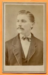 CDV Oconto, WI, Portrait of a Young Man, by Beverage, circa 1870s Backstamp - Picture 1 of 3