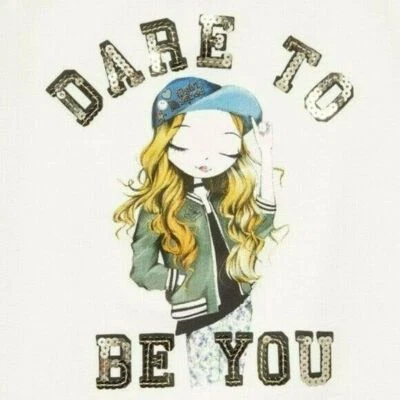 Top de encaje para niñas y niños Dare To Be You correas cruzadas S/S Top X-SM 4 blanco Foto 1 de 4