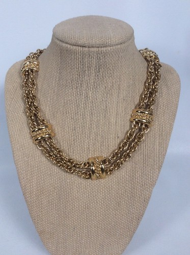 Splendida collana maglie Givenchy 2 fili tono oro