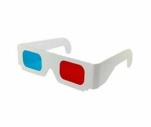 Red Blue/Cyan paper anaglyph 3d glasses for 3D pictures x 2 - Picture 1 of 3