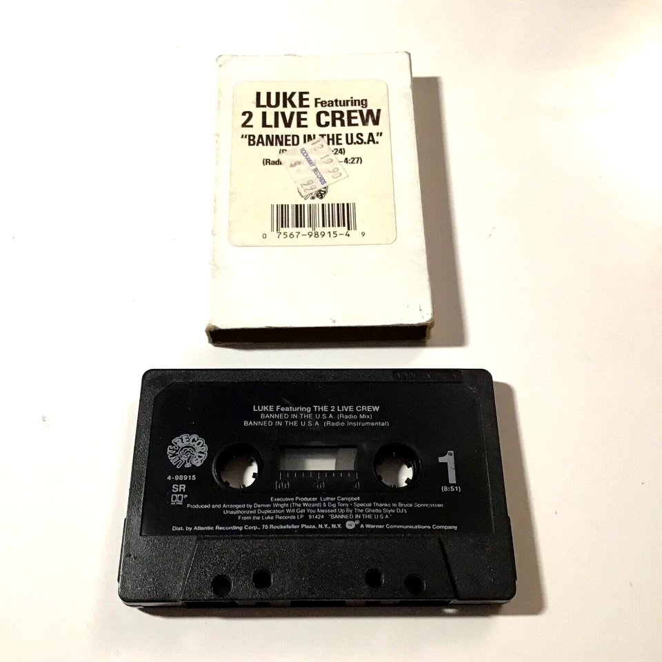 Luke Featuring 2 Live Crew промо кассетный сингл «Banned In The U.S.A.» - Изображение 1 из 2