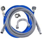 Universal Cold Water Fill Long 3.5m Inlet Pipe + 2.5m Drain Hose Extension Blue