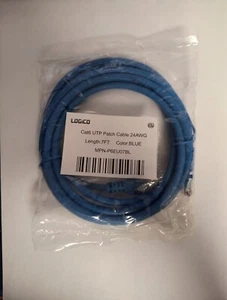 Cat-6 UTP Ethernet Network Cable RJ45 Lan Wire Blue 7FT - Picture 1 of 1