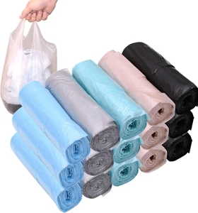 4 GALLON Bathroom Trash Bags, 300 Counts Small HANDLES Garbage Bags for Office, - Picture 1 of 12