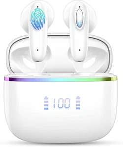 Cuffie Wireless, 2024 Cuffie Bluetooth 5.3 con 3D Hi-Fi Stereo, 4 HD Mics - Zdjęcie 1 z 7