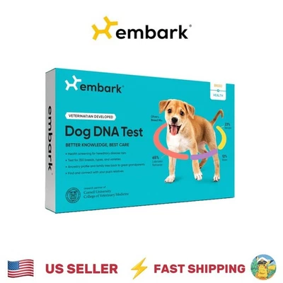 NEW Embark Breed & Health Kit Dog DNA Test Discover Breed, Ancestry - Image 1 of 3