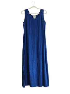 Karin Stevens Maxi Dress Women’s Size 10 Royal Blue Side Slits Sleeveless EUC - Picture 1 of 7