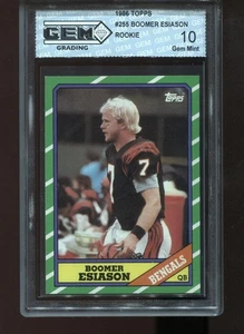 Boomer Esiason Rookie 1986 Topps #255 RC Card NFL Cincinnati Bengals GEM MINT 10 - Picture 1 of 2