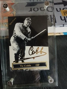 Ty Cobb Detroit Tigers 1993 Spectrum 24 Kt Gold Signature Card #397/5000 NM - Bild 1 von 2