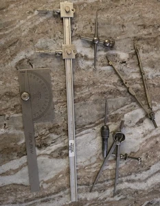 Vintage Drafting Tools Starrett, General, Alvin - US and German 260195 - Picture 1 of 10