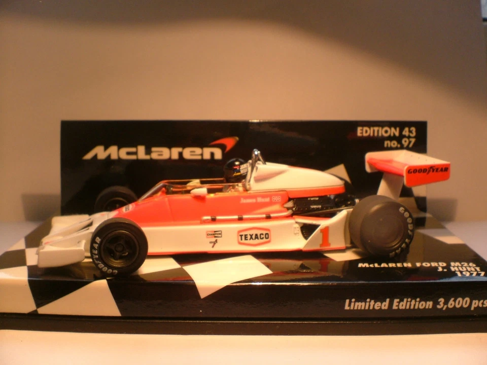 RARE MINICHAMPS 1/43 SCALE MCLAREN FORD M26 J.HUNT 1977 OUTSTANDING DETAIL NLA - Image 1 of 1
