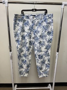 Charter Club Skinny Ankle blaue Blumen Jeans Damengröße 22w - Bild 1 von 6