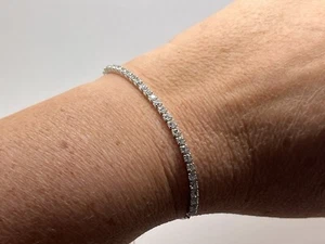 Anna Zuckerman Luxury CZ Bolo Bracelet Platinum 925 Silver New Stocking Stuffer - Picture 1 of 4