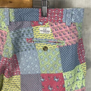 Vineyard Vines Shorts Herren 34 rosa bunt Patchwork kariert Chino Club Preppy - Bild 1 von 6