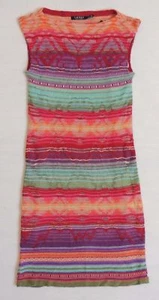 $220 Ralph Lauren Indian Blanket Tribal Linen Sleeveless Holiday Sweater Dress - Picture 1 of 11