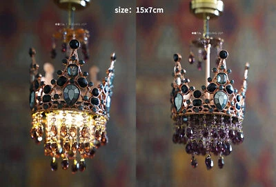 Ceiling Light 1/6 Scale Dollhouse Miniatures Accessories Luxury Vintage LED Lamp - Image 1 of 4