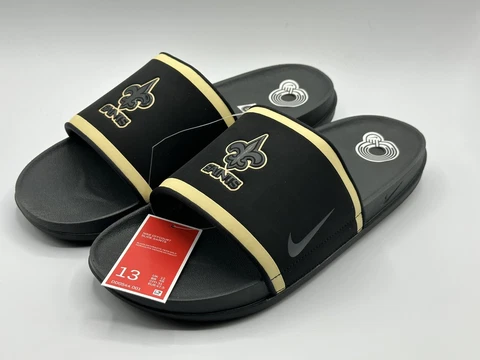 Nike Offcourt Slide New Orleans Saints NFL Black Gold DD0544-001 Mens 13 Cover