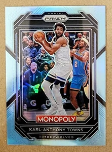 2023 Panini Monopoly Prizm Karl Anthony Towns Light Blue 124/199 Wolves #52 - Picture 1 of 2