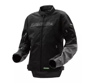 GENUINE KAWASAKI Small 40 CE Armored Padded Motorcycle Sport Touring bike Jacket - Foto 1 di 12